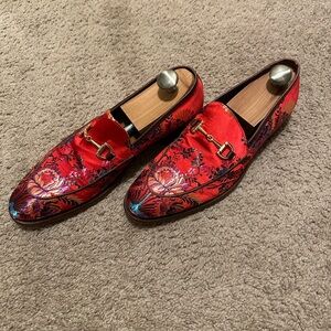 Taft Red Floral Loafers